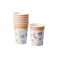 Butterfly Print Set of 8 Paper Cups By Rice DK